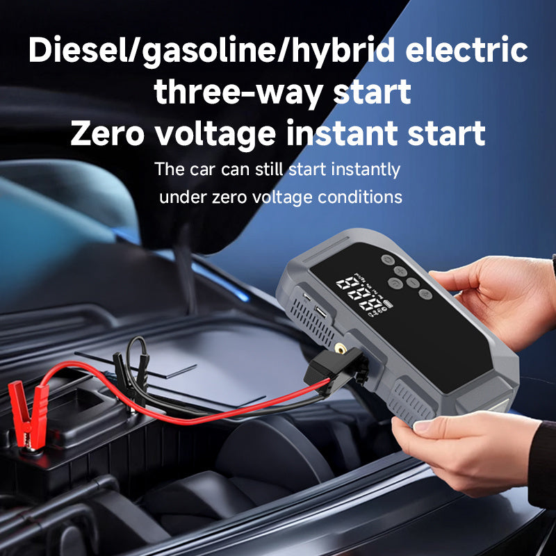 Car Battery Starter With Air Compressor 150PSI With Digital Tire Inflator 12V Car Battery