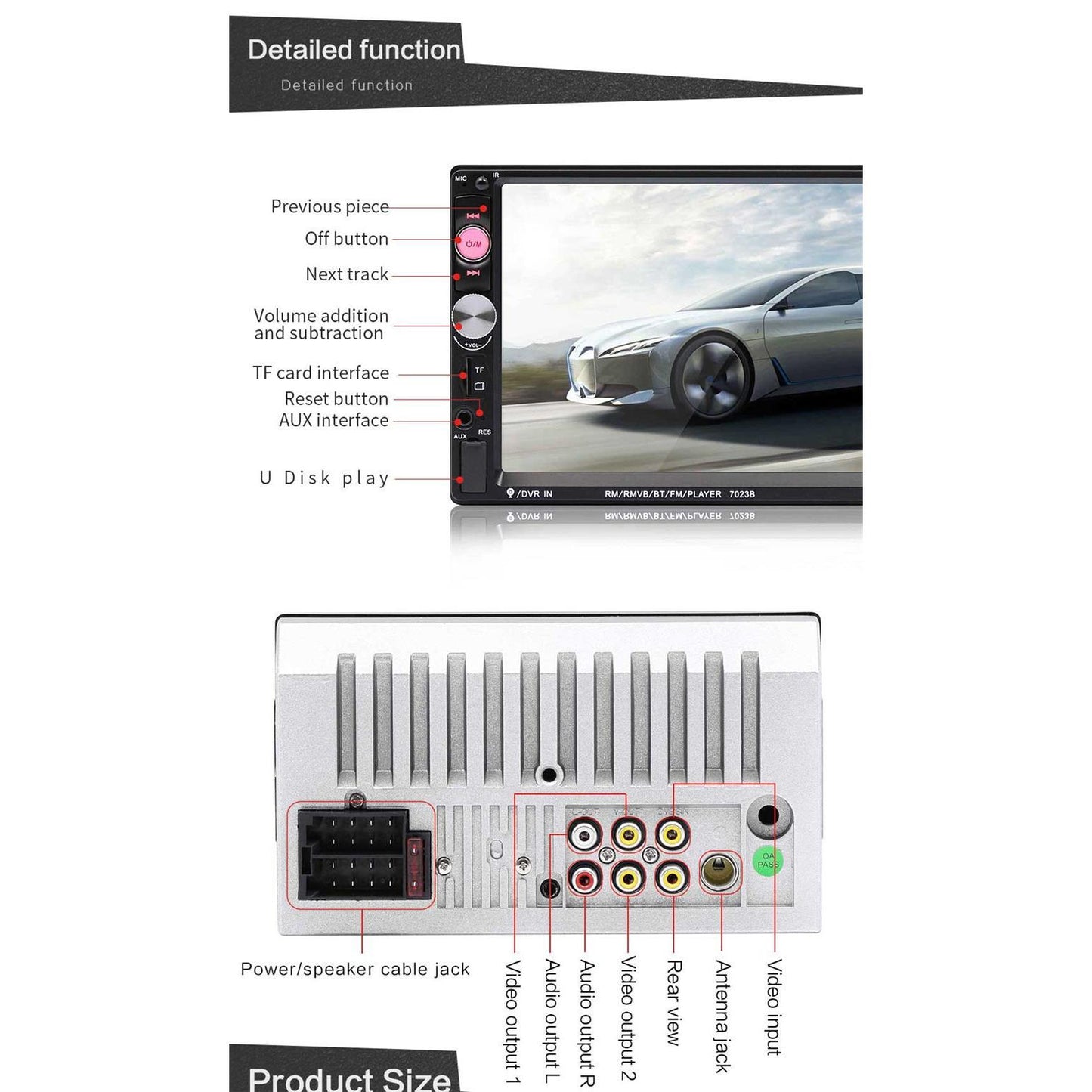 7 Inch Universal Multimedia 2din Touch Screen Android Car MP5 Player Car Radio Car Stereo