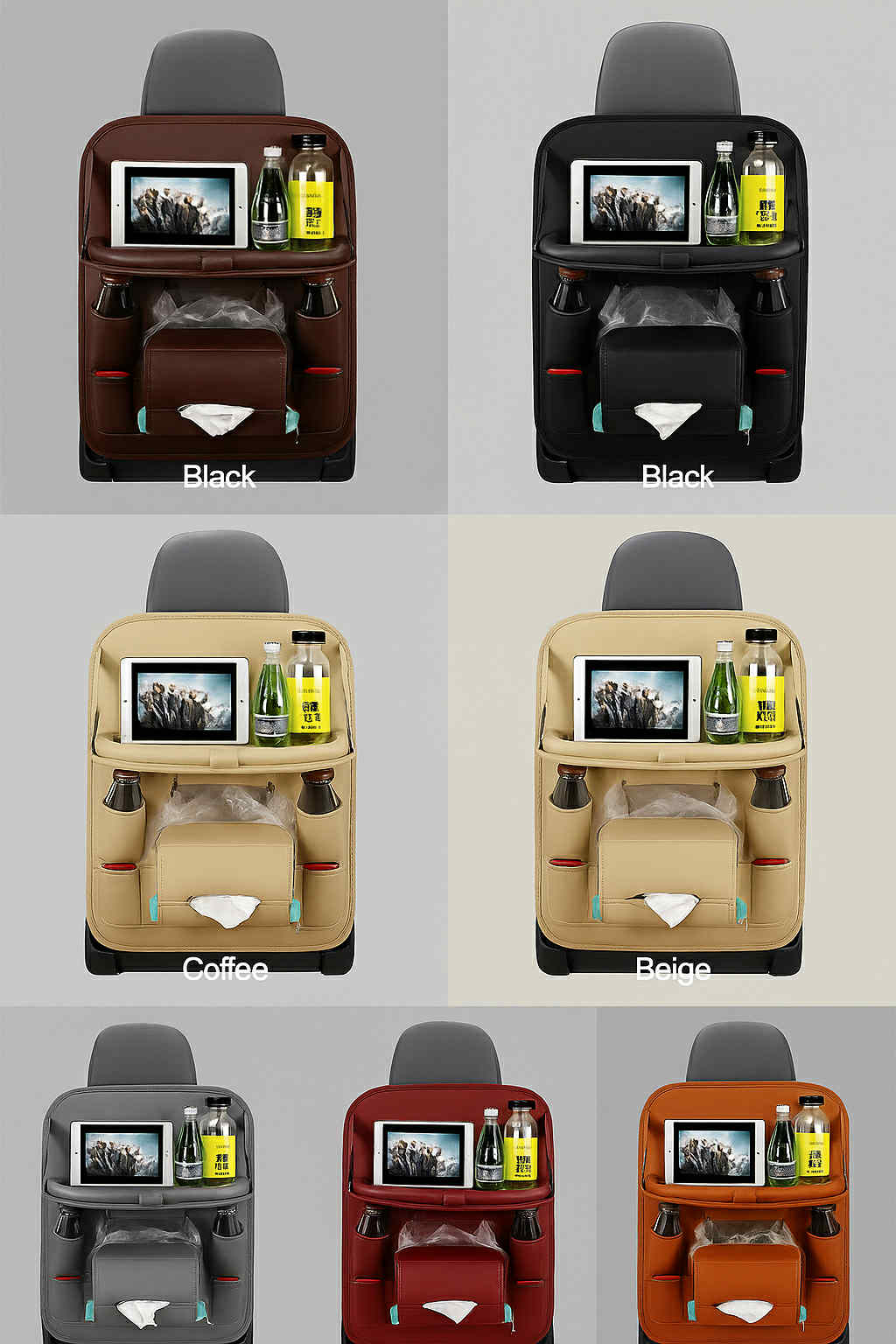 PU Leather Car Storage Bag