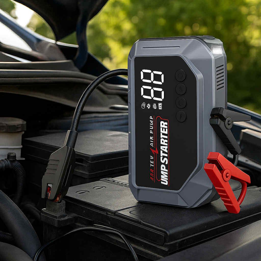 12V Car Jump Starter with Air Compressor