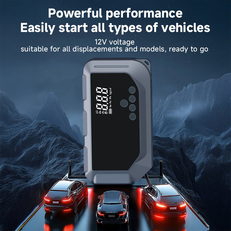 Car Battery Starter With Air Compressor 150PSI With Digital Tire Inflator 12V Car Battery