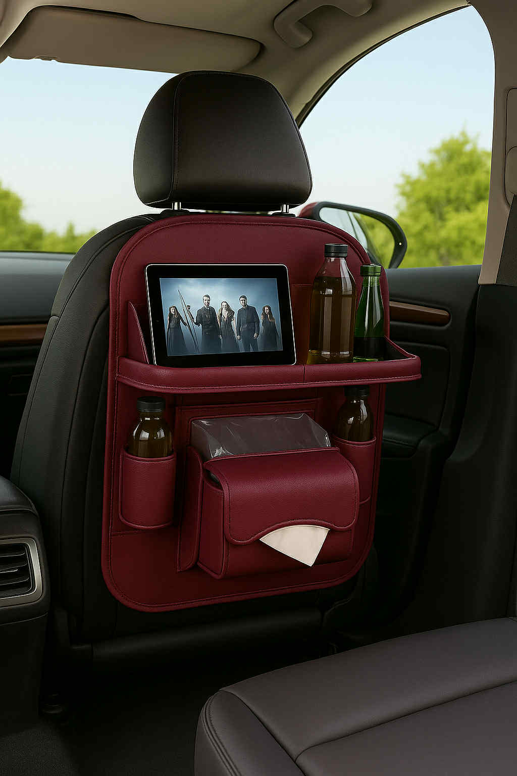 PU Leather Car Storage Bag