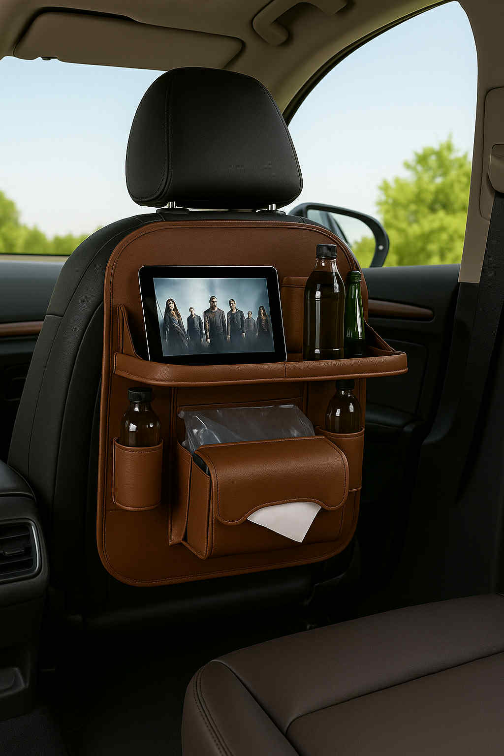 PU Leather Car Storage Bag