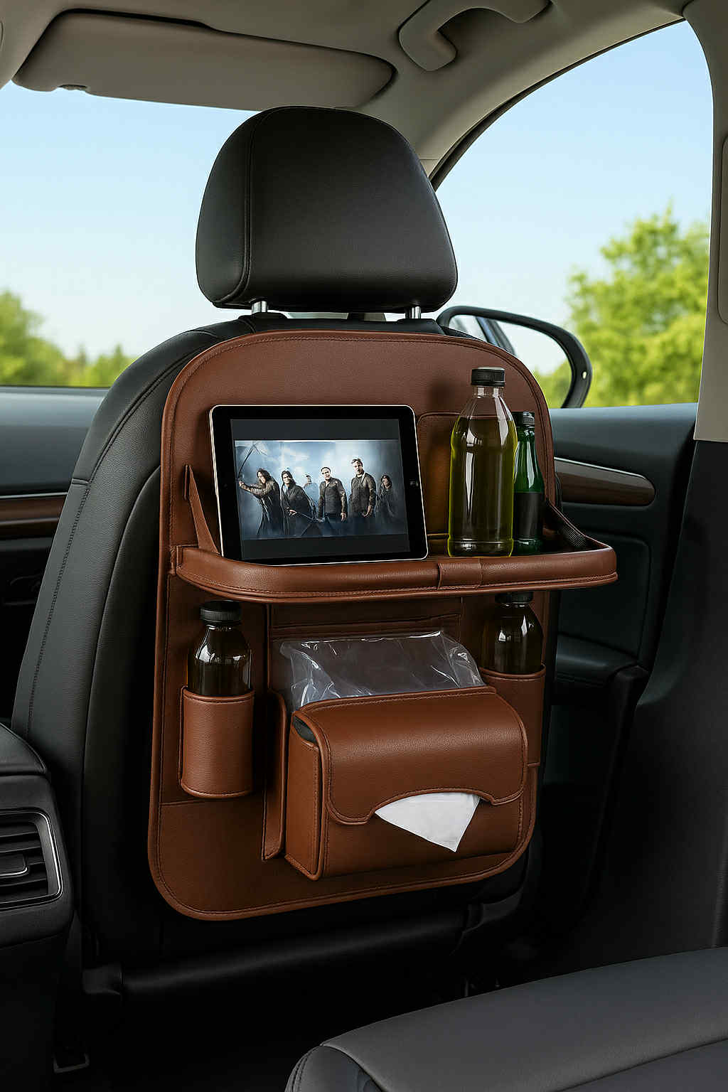 PU Leather Car Storage Bag