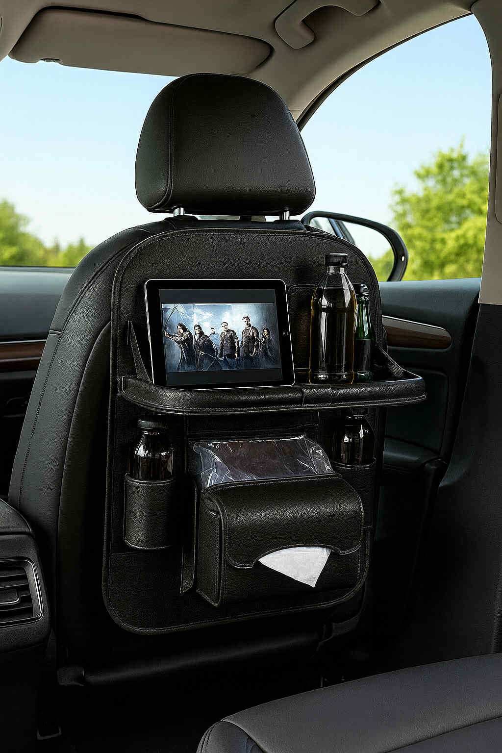 PU Leather Car Storage Bag