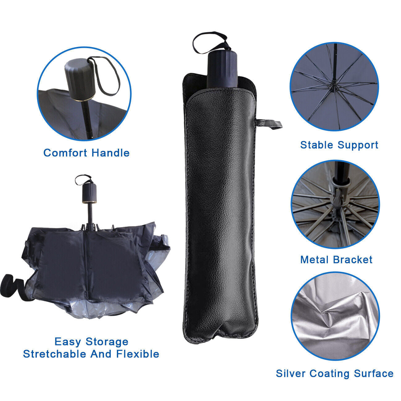 Foldable Reflector Windshields Umbrella Car Windshield Sun Shade UV Rays And Heat Sun Visor Protector