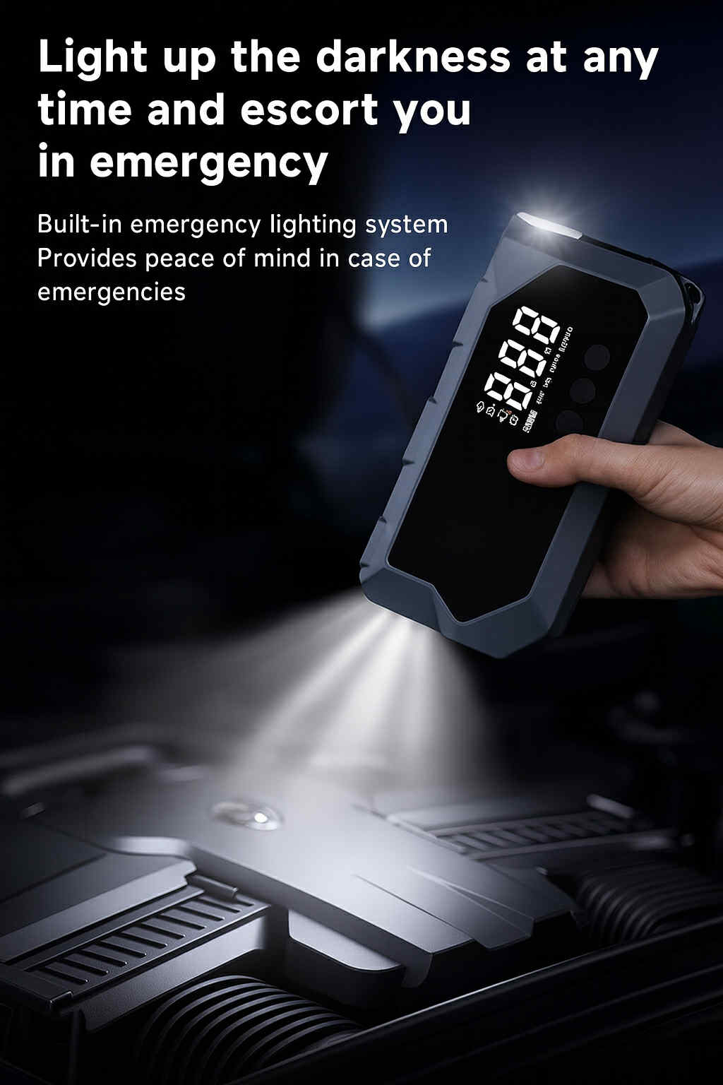 12V Car Jump Starter with Air Compressor